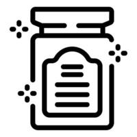 Glass jar with blank label sparkling clean icon vector