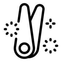 Nail clipper cutting a fingernail with sparkles icon vector