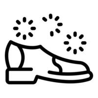 Man shoes shining with three sparkles surrounding it vector