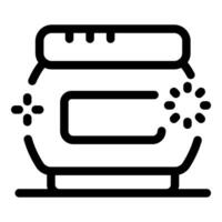 Cream jar shining with stars for skincare routine vector