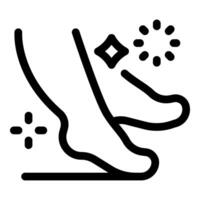 Person walking on tiptoe avoiding detection with stealthy steps vector