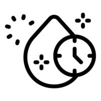 Water drop combining with clock showing passing time vector