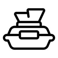 Wet wipes package with open lid for cleaning vector
