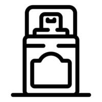 Spray can with blank label standing on bottom vector