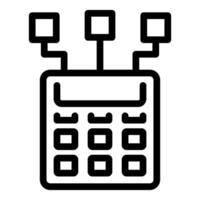 Electronic calculator performing mathematical operation with data analysis vector