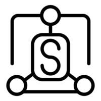 Blockchain network connecting users with secure transactions vector