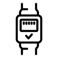 Electric meter icon showing power consumption measurement vector