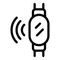 Smartwatch sending data icon showing wireless connection vector