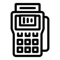 Electronic payment terminal processing credit card transaction vector