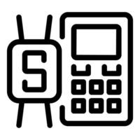 Electronic voting machine calculating election results vector