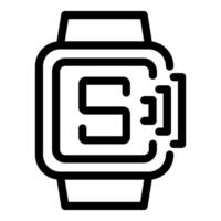 Smartwatch showing signal icon on display screen vector