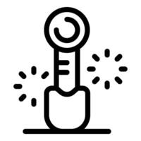 Thermometer showing increasing temperature icon vector