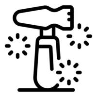 Sprayer bottle disinfecting and sanitizing surface icon vector