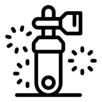 Firework rocket launching with sparks icon vector