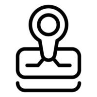 Location pin icon marking a spot on a map vector