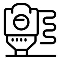 3d printing machine forming heated filament model icon outline vector