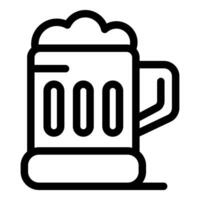 Large beer glass overflowing with frothy beer is waiting for you vector