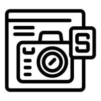 Digital camera icon representing online storage platform vector