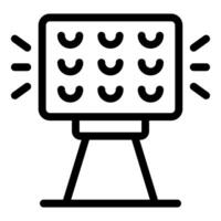 Led lamp emitting a powerful light beam icon vector