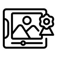 Digital image file receiving a quality assurance approval icon vector