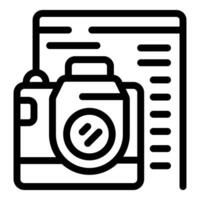 Photographer editing photo using professional software on computer vector