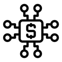 Digital banking system processing financial transactions vector