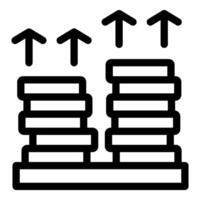 Data center server storage capacity increasing concept icon vector