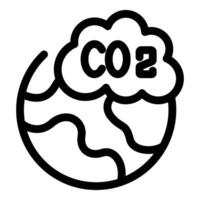 Planet earth suffering from co2 emissions vector