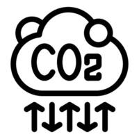 Carbon dioxide co2 emissions reducing and increasing with arrows vector