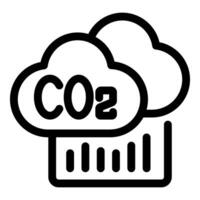 Co2 emission chart showing pollution data vector