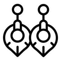 Pair of earrings with a modern and original design vector
