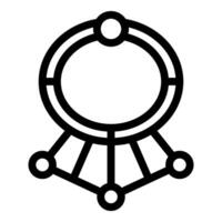Global network connecting all points with lines and circles vector
