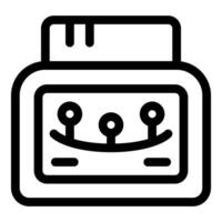 Ultrasound machine showing baby developing in womb icon vector