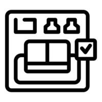 Laboratory equipment showing successful experiment results icon vector
