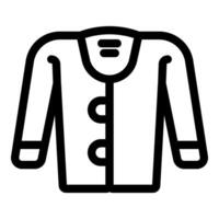 Simple icon of a buttoned cardigan with long sleeves vector