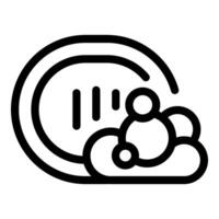 Wifi signal covering cloud computing system with three bars vector