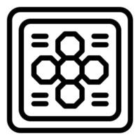 Electronic drum pad showing honeycomb structure icon vector