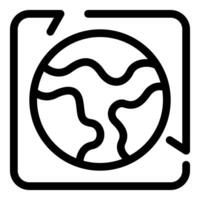 Global connection earth icon representing worldwide network and communication vector