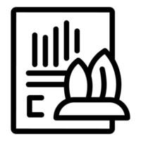 Eco business analytics presenting sustainable growth on a document vector