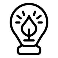 Light bulb with sprout growing inside symbolizing eco friendly idea vector