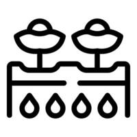 Hydroponic system growing plants using mineral nutrient solutions vector