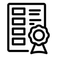 Official document with quality guarantee certificate icon vector