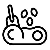Submarine exploring ocean floor discovering treasures icon vector