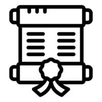 Ancient paper scroll with ribbon celebrating important official agreement vector
