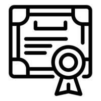 Official certificate with stamp showing successful completion vector