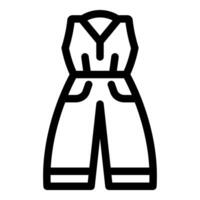 Jumpsuit with shoulder straps and pockets icon showing workwear vector