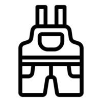 Black work dungarees icon for apparel website or app vector