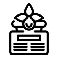 Essential oil production process starting with flower and resulting in final product description vector