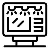 Smart house system controlling lighting and temperature from computer vector