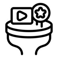 Marketing funnel converting video content into successful results vector